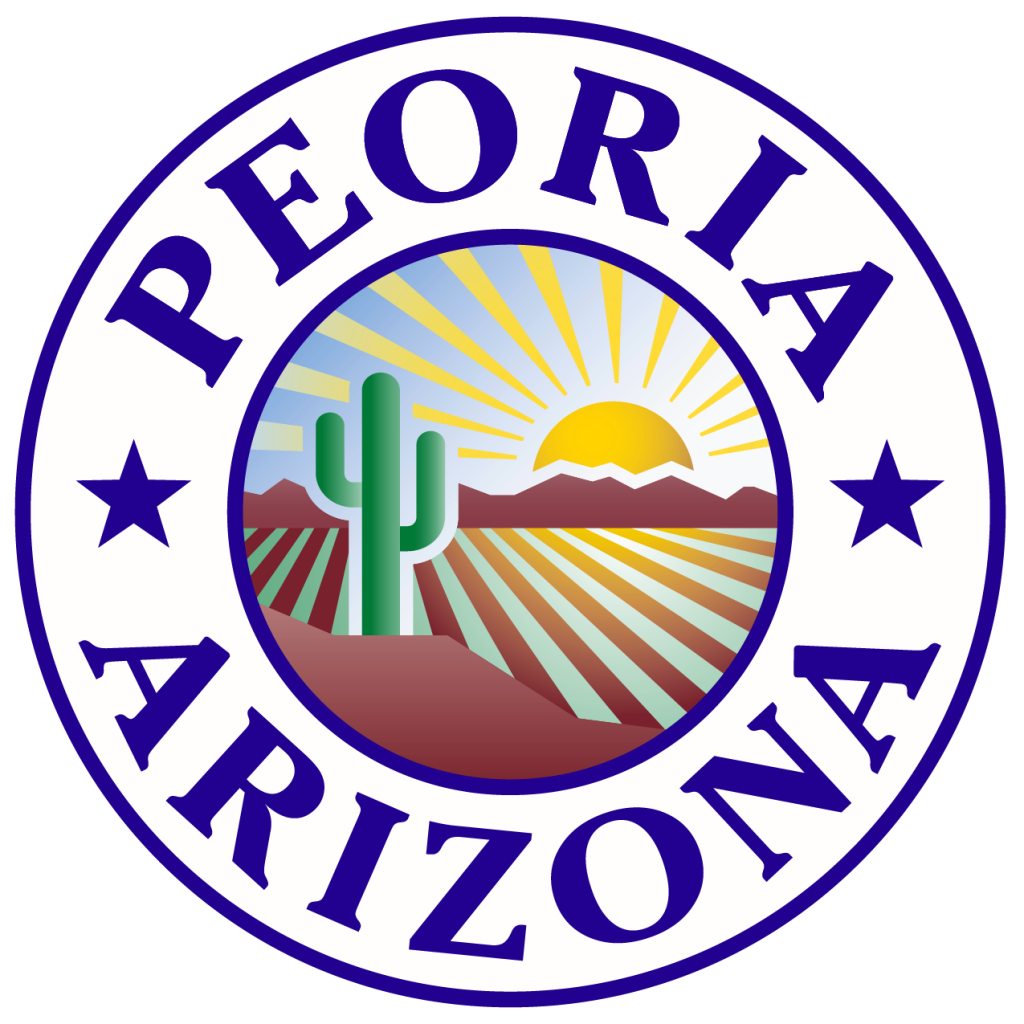 City of Peoria logo displayed on a webpage showcasing employee discount information