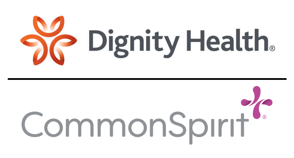 Dignity Health and CommonSpirit Health company logos for employees