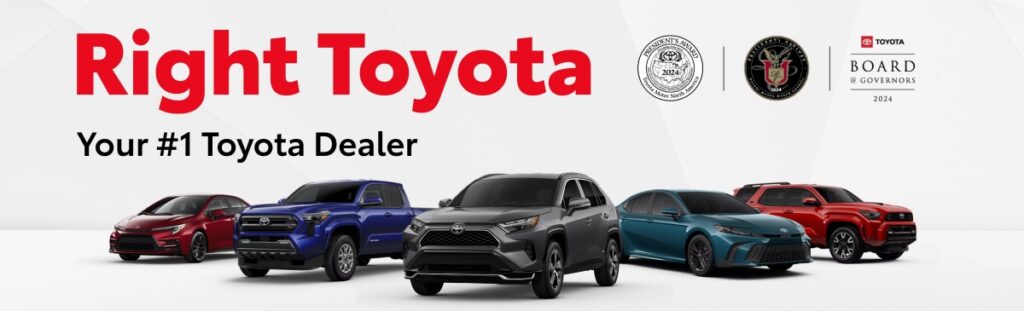Right Toyota your number 1 Toyota Dealer displaying vehicles